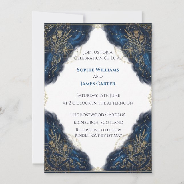 Convite de Casamento Canto Floral Mínimo (Frente)