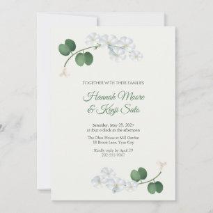 Convite de Casamento Cantos de Flor de Esqueleto