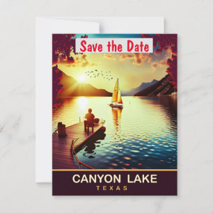 Convite de Casamento Canyon Lake Texas Sunset