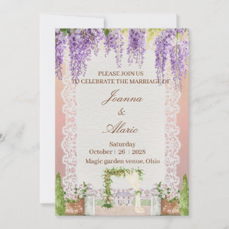Convite de casamento caprichoso