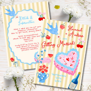 Convite de casamento caprichoso aquarela excêntric