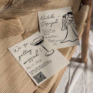 Convite de Casamento Caprichoso Casal Escrito à Mã