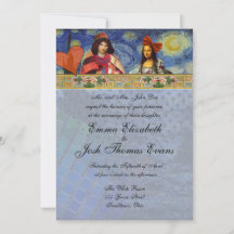 Convite de Casamento Caprichoso Colorido Único