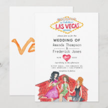 Convite de Casamento Caprichoso em Las Vegas