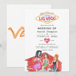 Convite de Casamento Caprichoso em Las Vegas