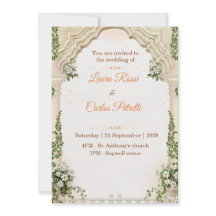 Convite de casamento caprichoso personalizável