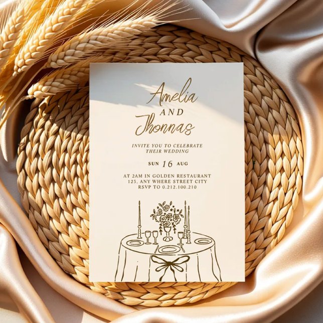Convite de Casamento Caprichoso Refinado (Criador carregado)