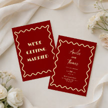 convite de casamento caprichoso retrô classe doodl