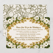 Convite de Casamento Carolina do Norte Dogwood
