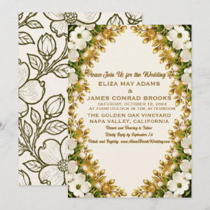 Convite de Casamento Carolina do Norte Dogwood