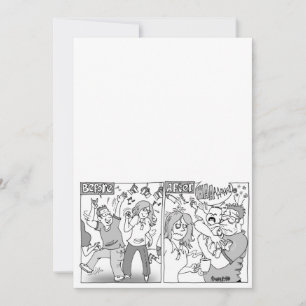 Convite de Casamento Cartoon Personalizável
