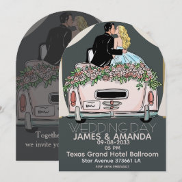 Convite de Casamento Casal Clássico Romântico