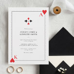 Convite de casamento Casino<br><div class="desc">Elegante e contemporâneo casino temeu design de casamento em vermelho,  preto e branco por Shelby Allison. Clique no link Coleção Casino de Casino para exibir itens correspondentes,  incluindo convites,  cartões rsvp,  favores,  adesivos e muito mais.</div>