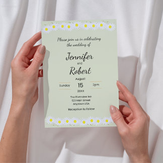 Convite de Casamento Casual Daisy