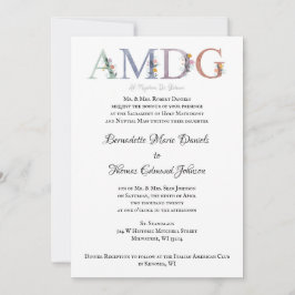 Convite de Casamento Católico AMDG