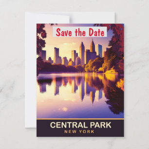 Convite de Casamento Central Park New York Skyline