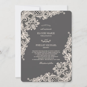 Convite de Casamento Chalkboard Romance