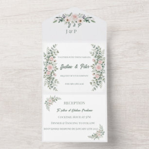 Convite de Casamento Chateau Frontenac Blush & Sag