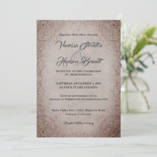 Convite De Casamento Chic De Delicado Vintage