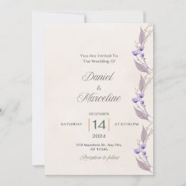 Convite De Casamento Chic Floral