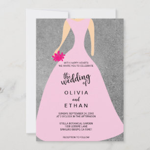Convite de casamento cinza floral elegante e sofis