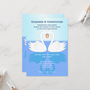 Convite de Casamento Cisnes Design