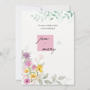 Convite de Casamento Classic Gold Script Wedding I
