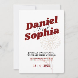 Convite de casamento clássico