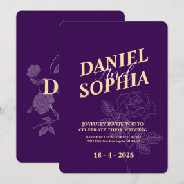 Convite de casamento clássico