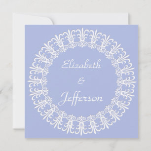 Convite de Casamento Clássico Blue 1