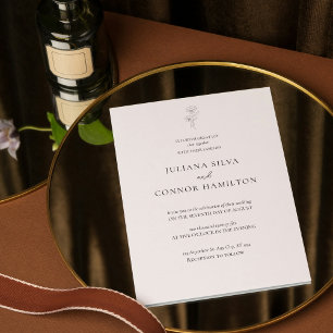 Convite de casamento clássico de moeda antiga