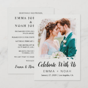 Convite de Casamento Clássico e Elegante para Rece