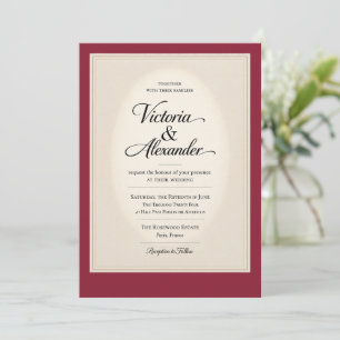 Convite de Casamento Clássico e Elegante Real Lu
