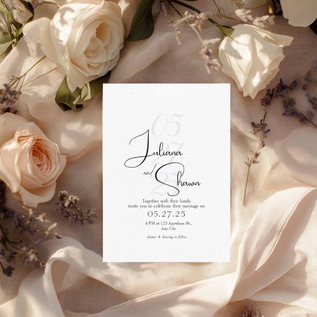 Convite de casamento clássico e moderno (Classic & classy wedding invitation)