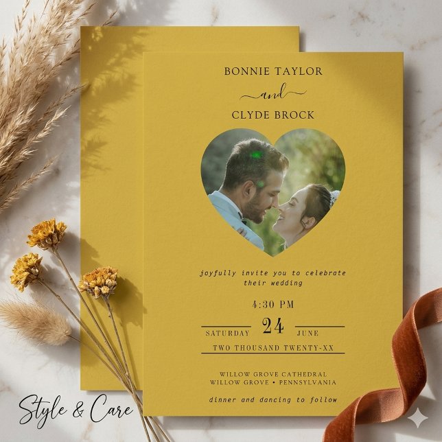 Convite de Casamento Clássico Elegante em Dourado  (Metallic Gold Classic Elegant Wedding Invitation)