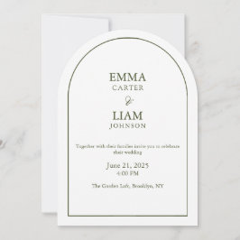 Convite de casamento clássico elegante moderno