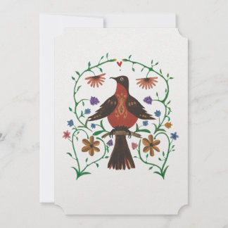 Convite de Casamento Clássico Folksy