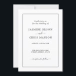 Convite De Casamento Clássico Simples E Elegante<br><div class="desc">Convite Clássico Simples E Elegante - Convite Clássico De Casamento Elegante - design elegante e romântico</div>