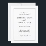 Convite De Casamento Clássico Simples E Elegante<br><div class="desc">Convite Clássico Simples E Elegante - Convite Clássico De Casamento Elegante - design elegante e romântico</div>