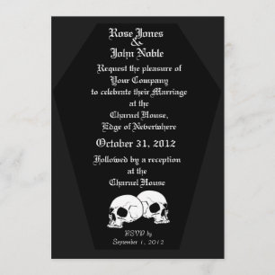 Convite De Casamento Coffin Ebony (Carvão)