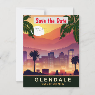 Convite de Casamento com a Silhueta de Glendale Ca