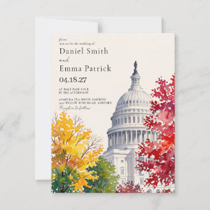 Convite de Casamento com a Silhueta de Washington