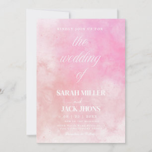 Convite de Casamento com Aquarela Vibrante