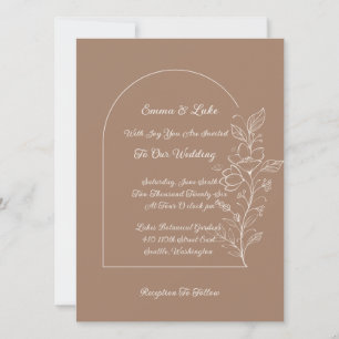 Convite de Casamento com Arco Floral