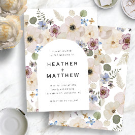 Convite de Casamento com Arco Floral