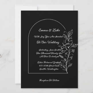 Convite de Casamento com Arco Floral