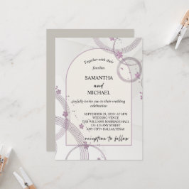 Convite de Casamento com Arco Floral Pastel Elegan