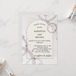 Convite de Casamento com Arco Floral Pastel Elegan