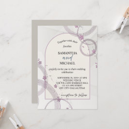 Convite de Casamento com Arco Floral Pastel Elegan