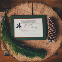 Convite de Casamento com Azevinho de Natal